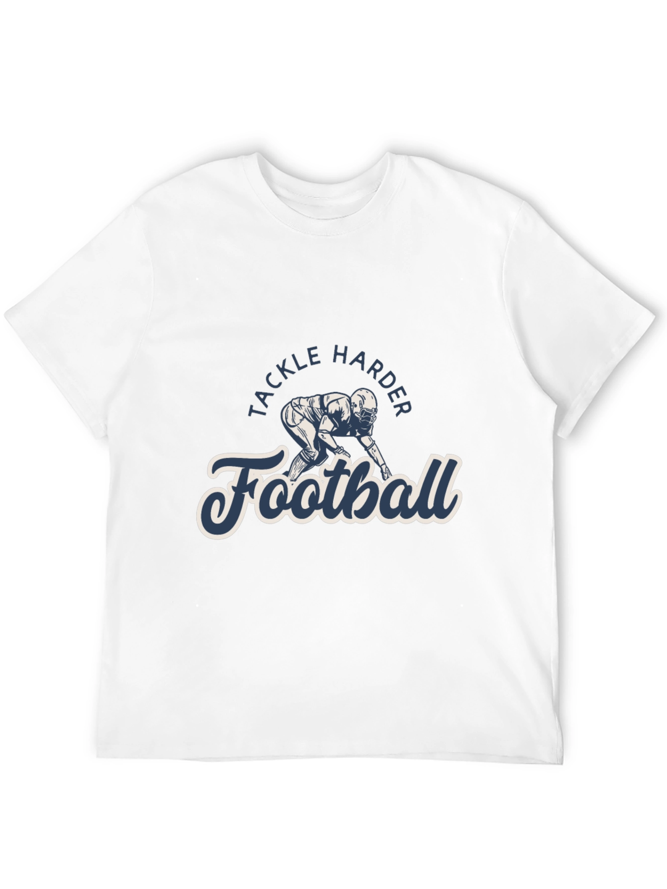 Camiseta Negra Football Tackle Harder
