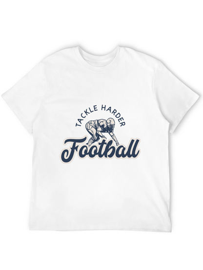 Camiseta Negra Football Tackle Harder