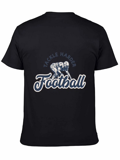 Camiseta Negra Football Tackle Harder