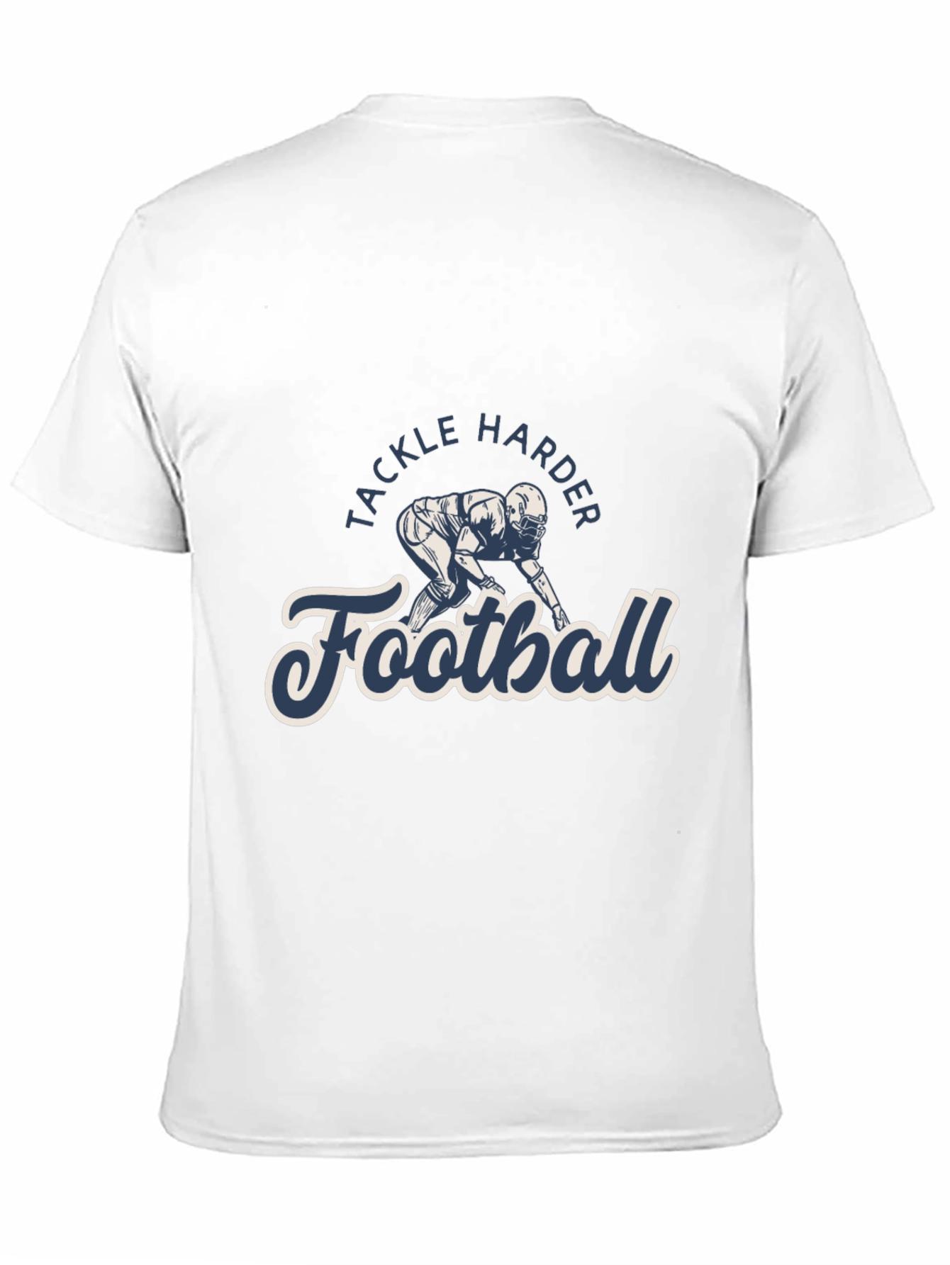 Camiseta Negra Football Tackle Harder