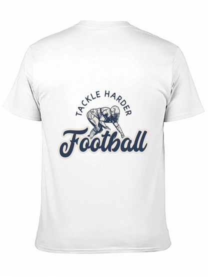 Camiseta Negra Football Tackle Harder