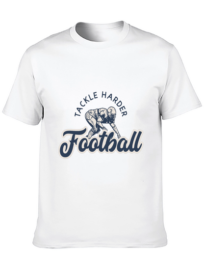 Camiseta Negra Football Tackle Harder