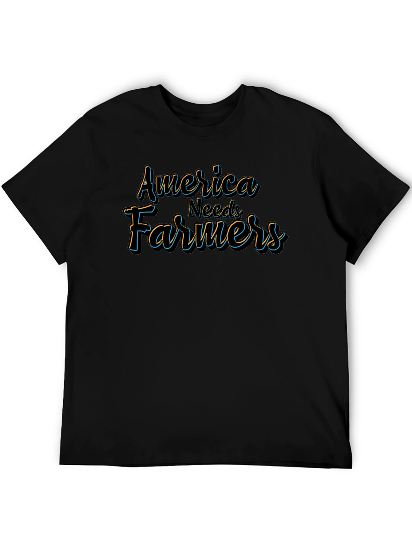 Camiseta Negra America Needs Farmers