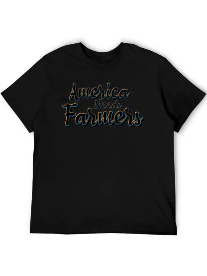 Camiseta Negra America Needs Farmers