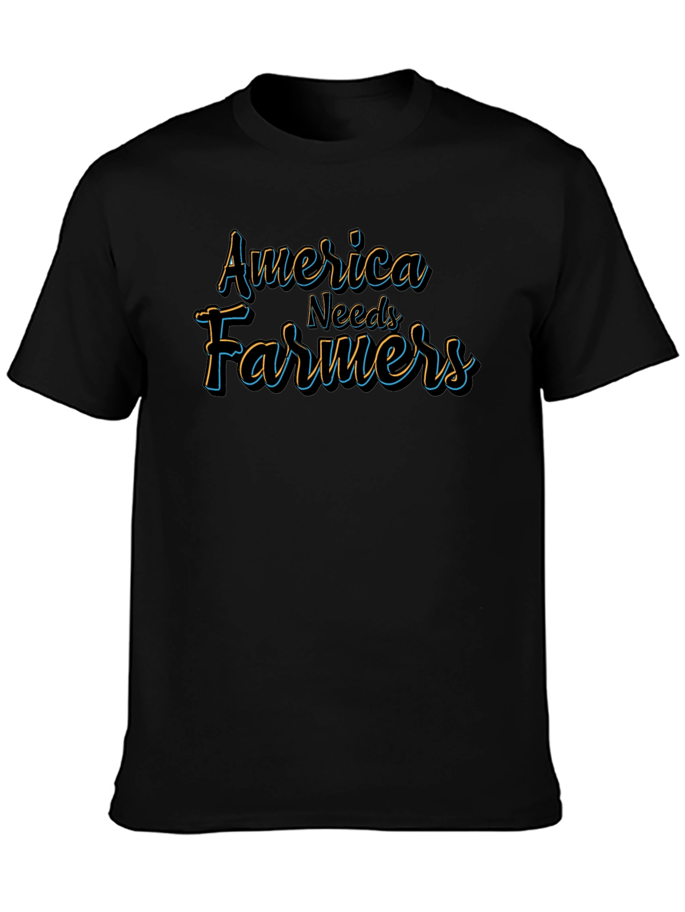Camiseta Negra America Needs Farmers