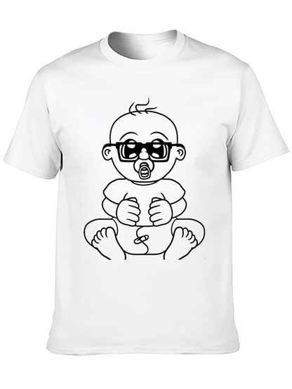 Camiseta Negra con Dibujo de Bebé Inteligente