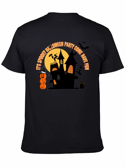 Camiseta Negra de Fiesta de Halloween Espeluznante
