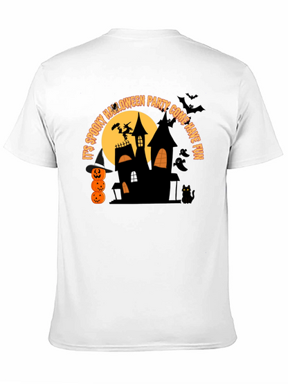 Camiseta Negra de Fiesta de Halloween Espeluznante