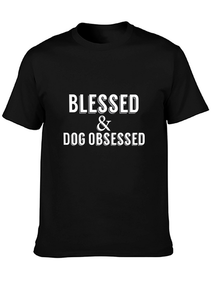 Camiseta Negra Blessed & Dog Obsessed