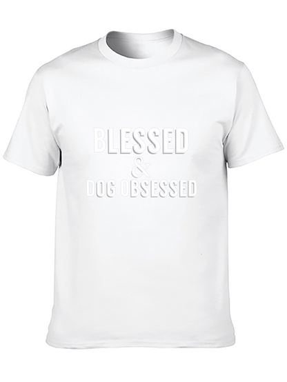 Camiseta Negra Blessed & Dog Obsessed