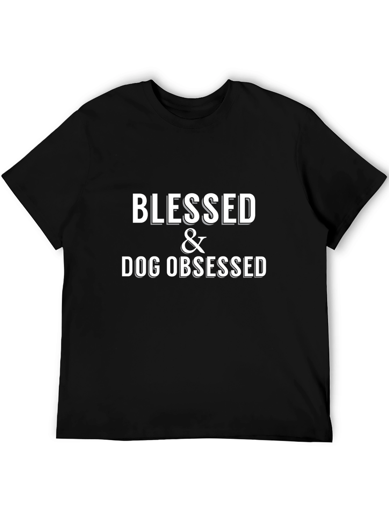 Camiseta Negra Blessed & Dog Obsessed