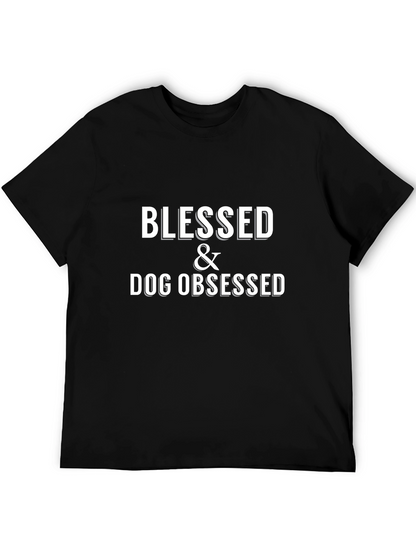 Camiseta Negra Blessed & Dog Obsessed