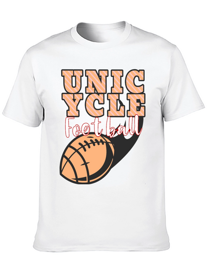 Camiseta Negra Unicycle Football Diseño Novedoso