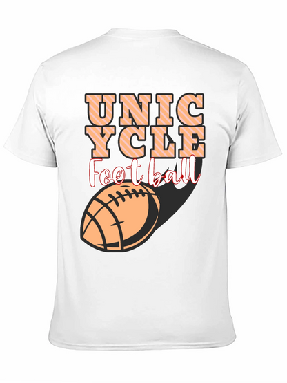 Camiseta Negra Unicycle Football Diseño Novedoso
