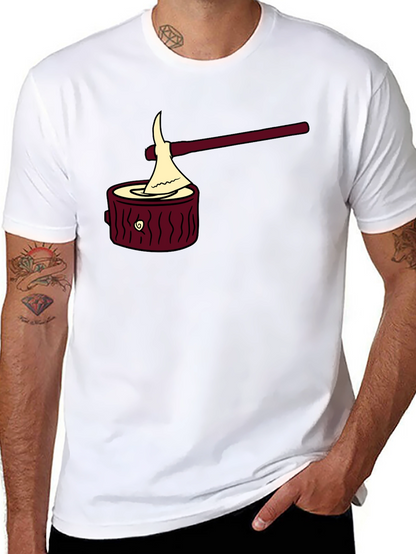 Camiseta Negra con Diseño Leñador