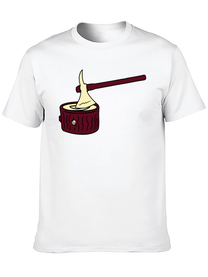 Camiseta Negra con Diseño Leñador
