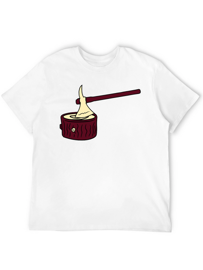 Camiseta Negra con Diseño Leñador