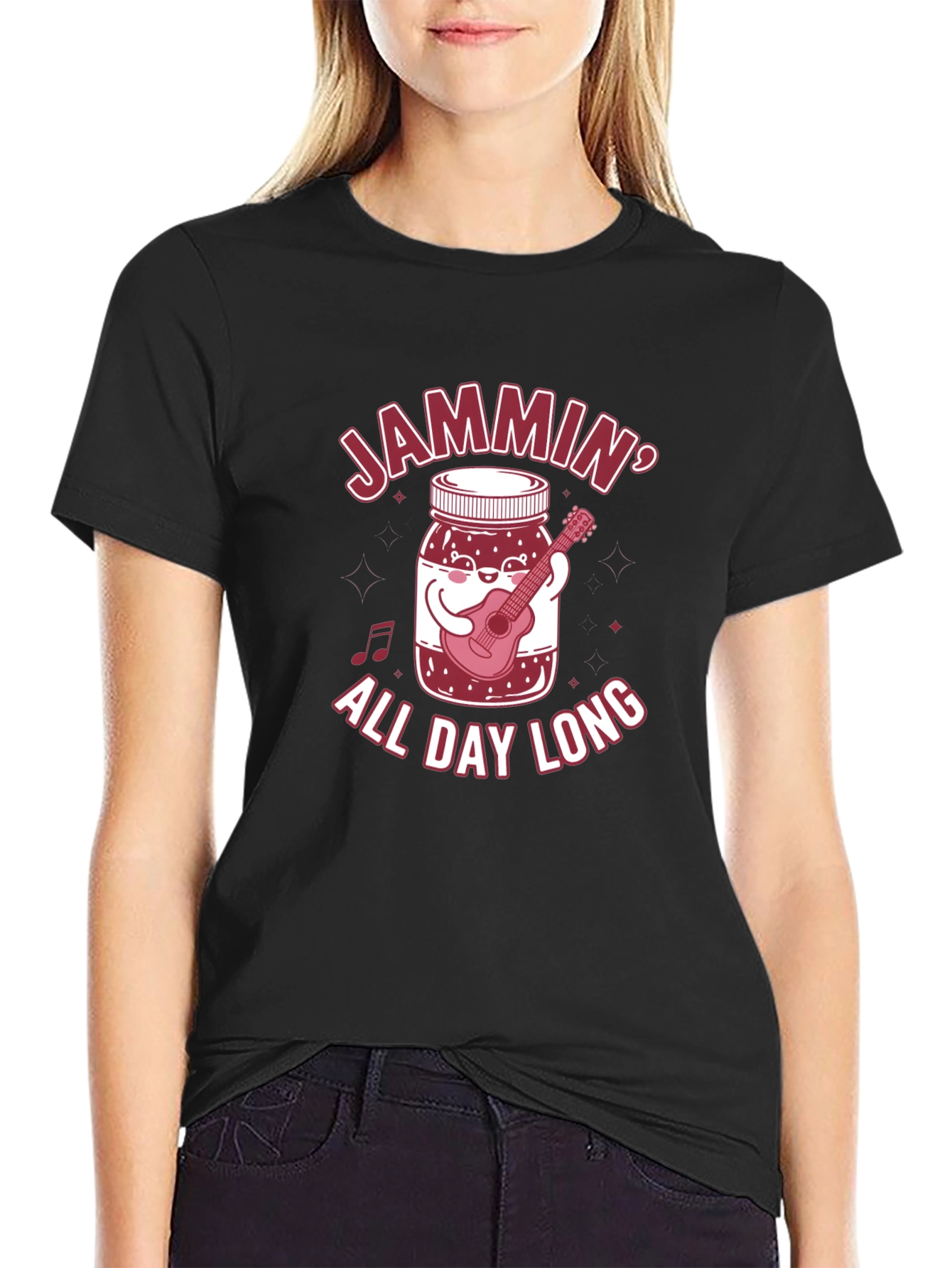 Camiseta Negra Jammin All Day Long