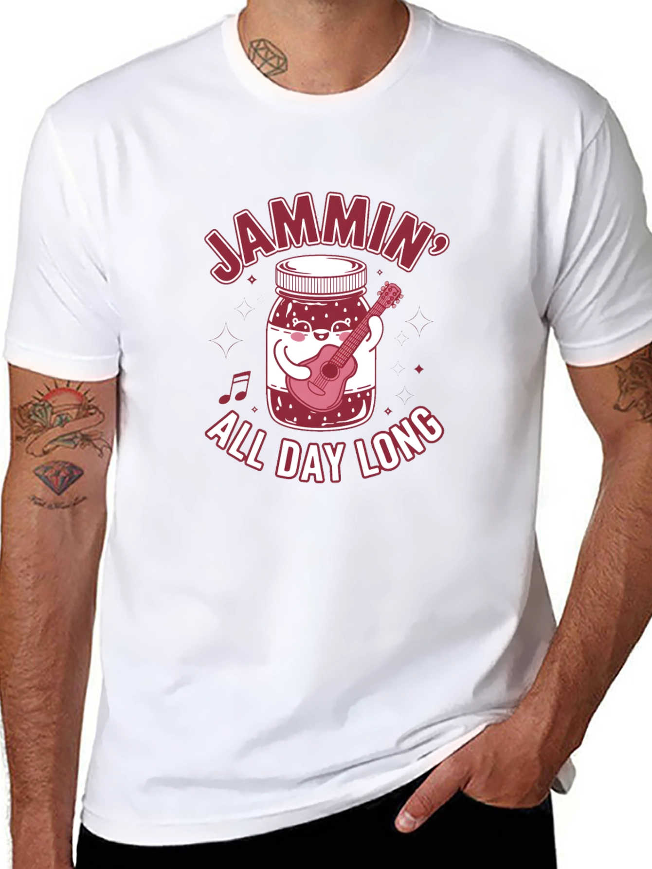 Camiseta Negra Jammin All Day Long