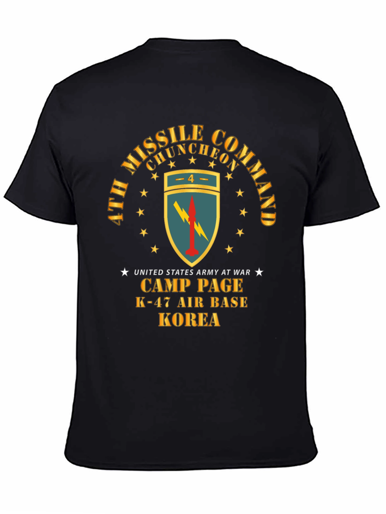 Camiseta Negra Comando de Misiles Corea