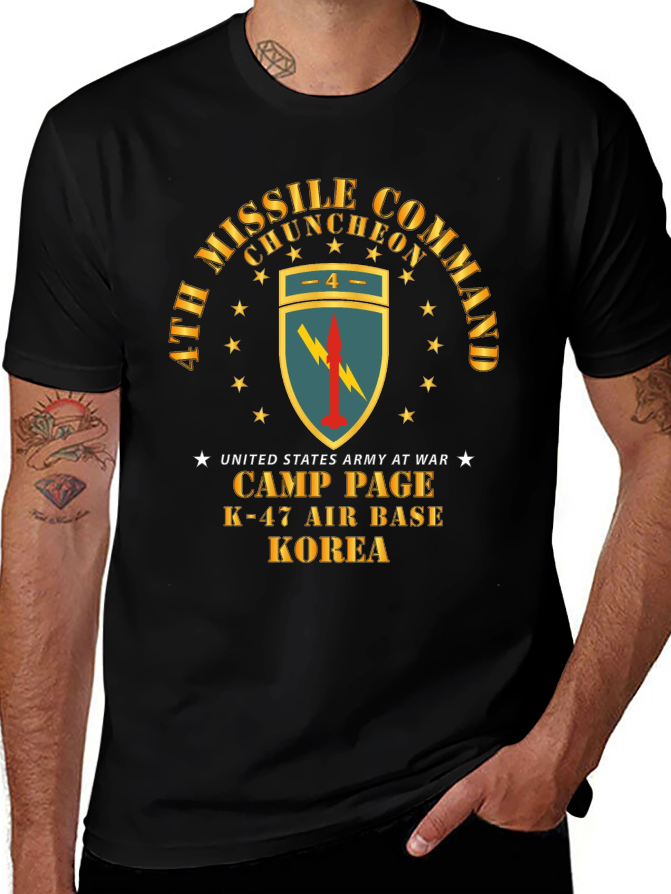 Camiseta Negra Comando de Misiles Corea