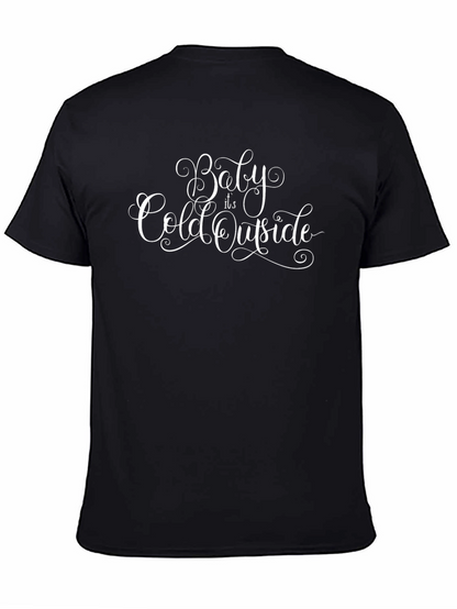 Camiseta Negra con Diseño Baby Its Cold Outside