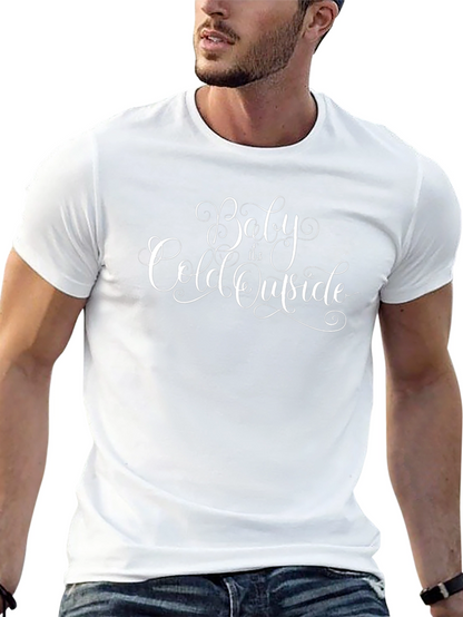 Camiseta Negra con Diseño Baby Its Cold Outside