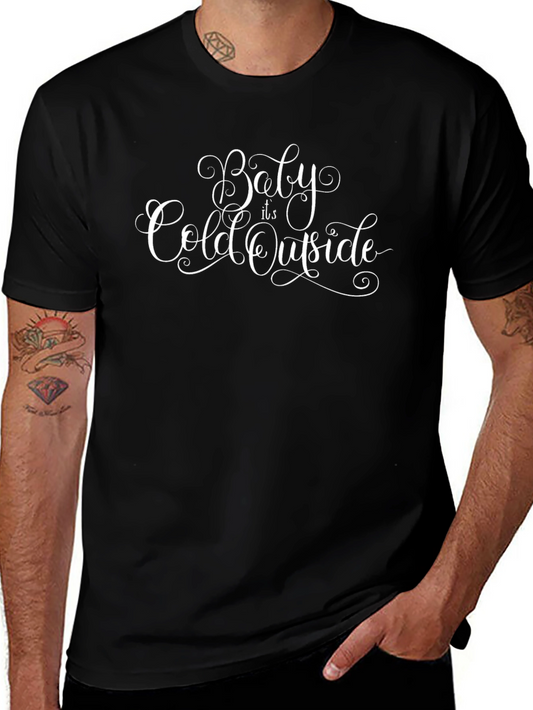 Camiseta Negra con Diseño Baby Its Cold Outside