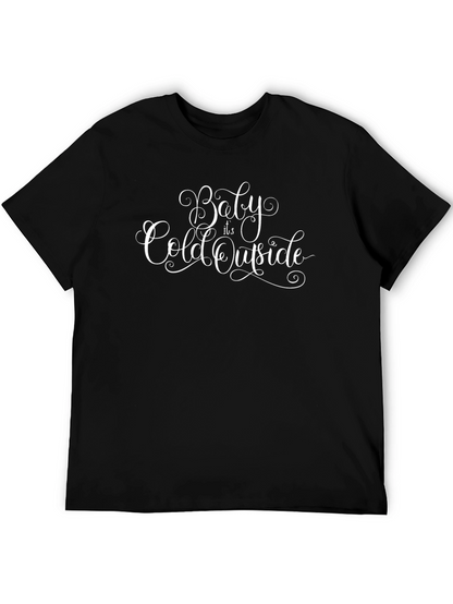 Camiseta Negra con Diseño Baby Its Cold Outside