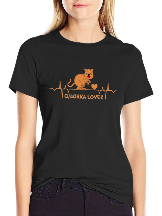 Camiseta Negra Quokka Lover - Diseño Adorable