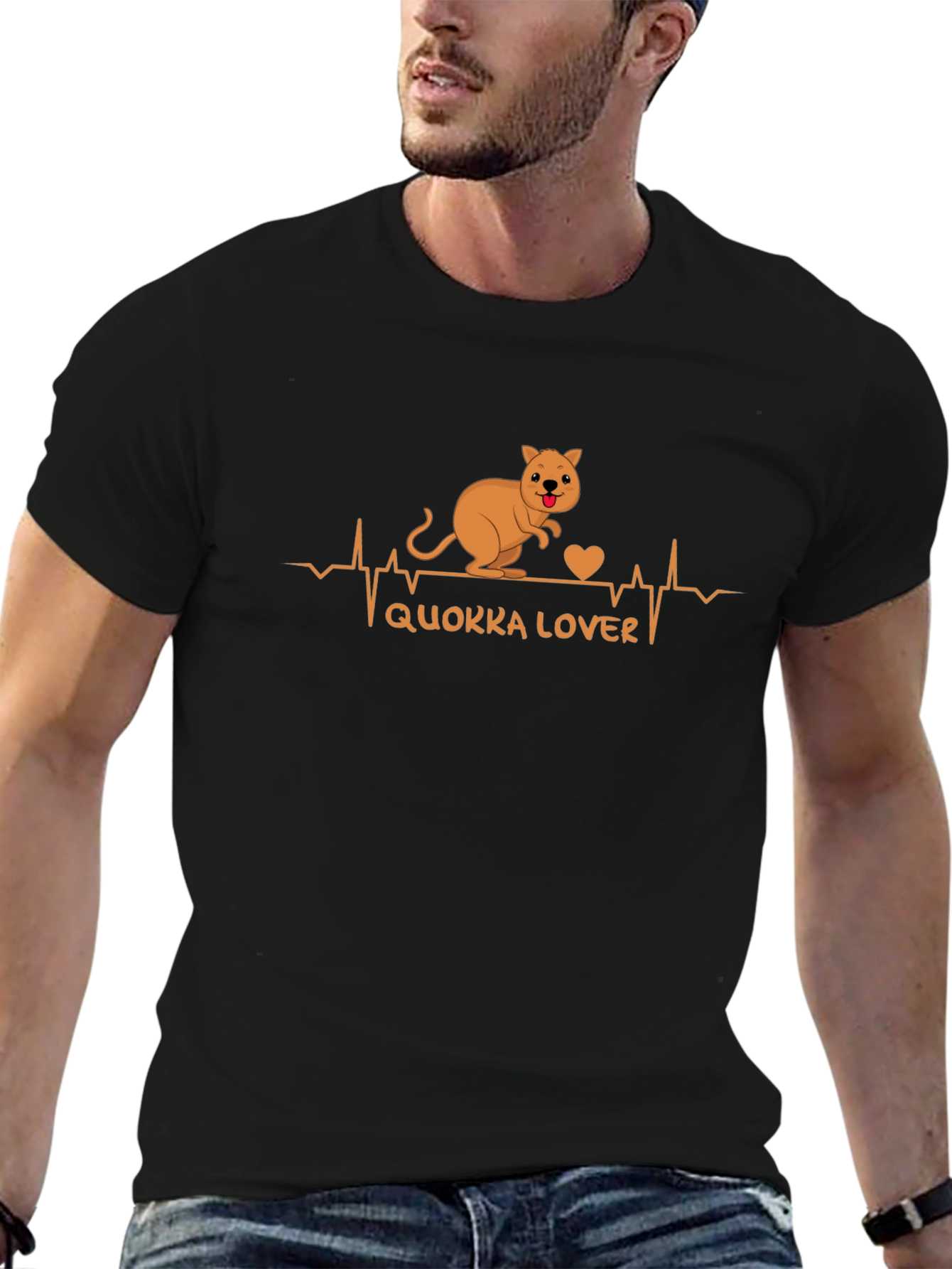 Camiseta Negra Quokka Lover - Diseño Adorable