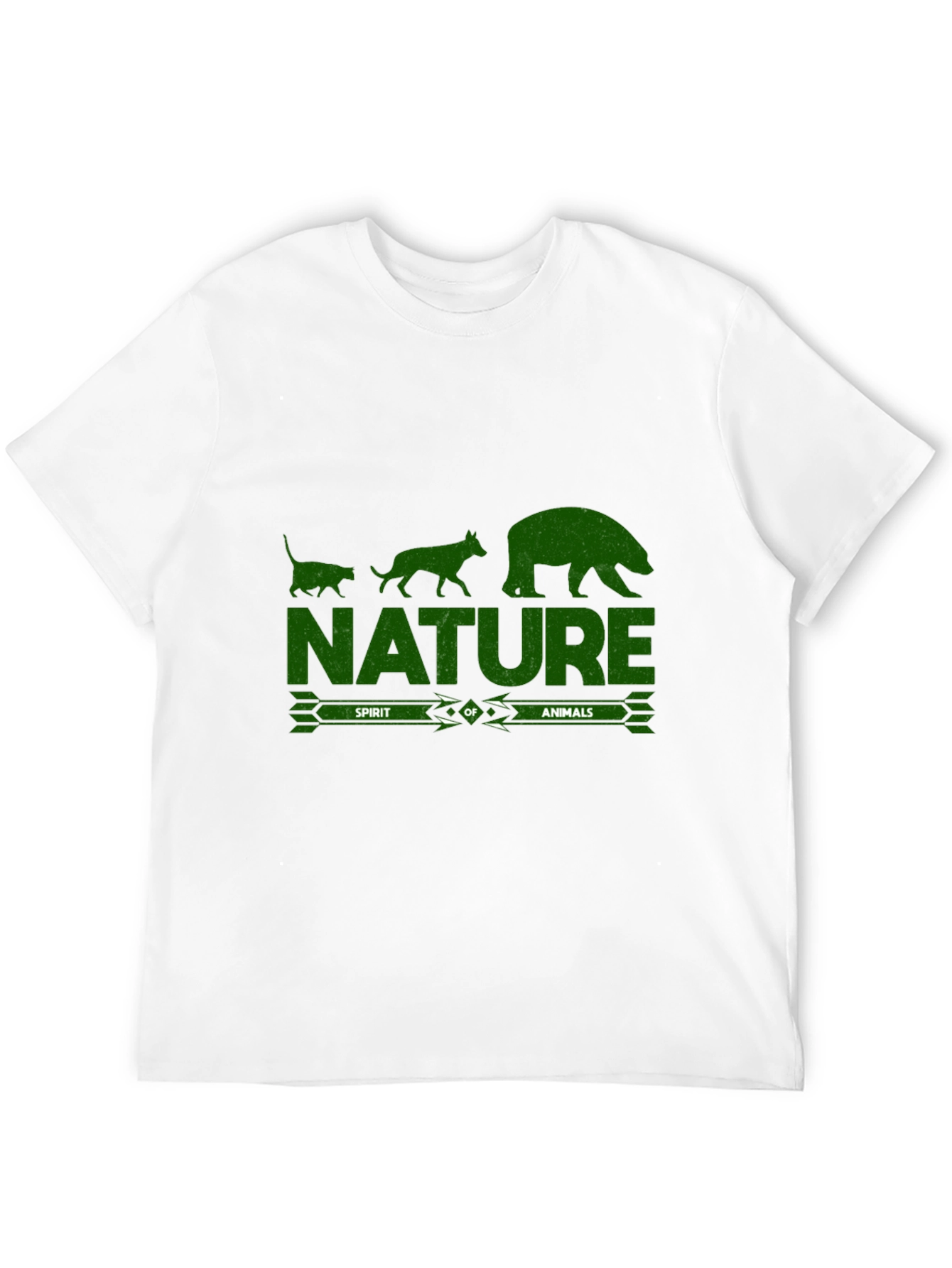 Camiseta Negra con Diseño de Naturaleza y Animales