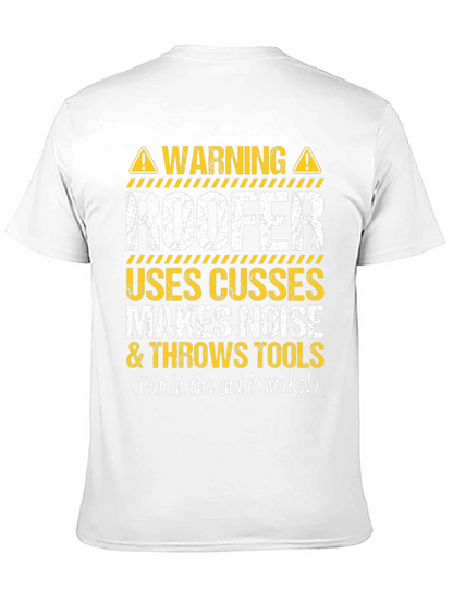 Camiseta Negra Advertencia Roofer