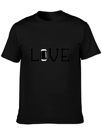 Camiseta Negra Love Futbol Americano