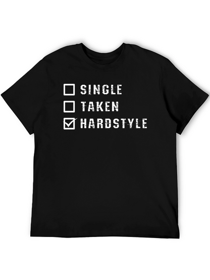 Camiseta Negra Hardstyle: Soltero Ocupado Hardstyle