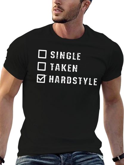 Camiseta Negra Hardstyle: Soltero Ocupado Hardstyle