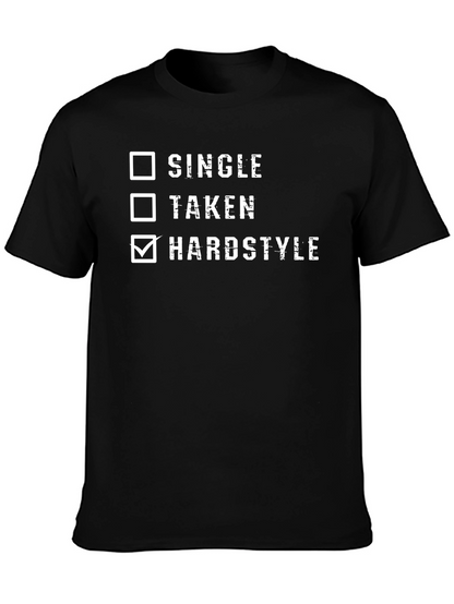 Camiseta Negra Hardstyle: Soltero Ocupado Hardstyle