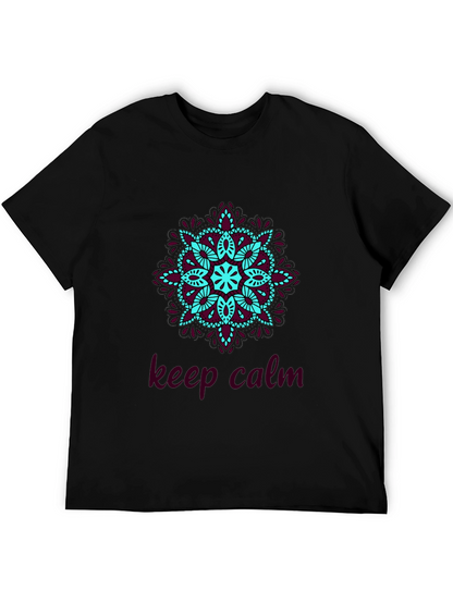 Camiseta Negra Mandala Keep Calm