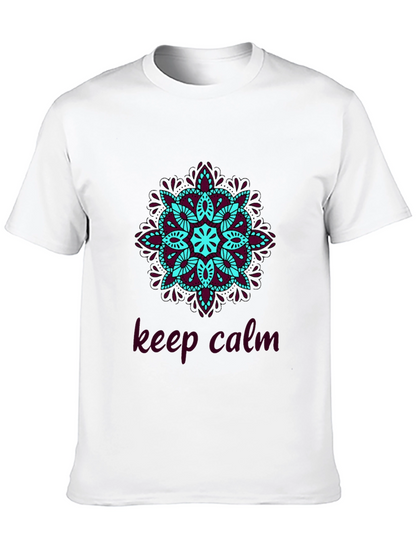 Camiseta Negra Mandala Keep Calm