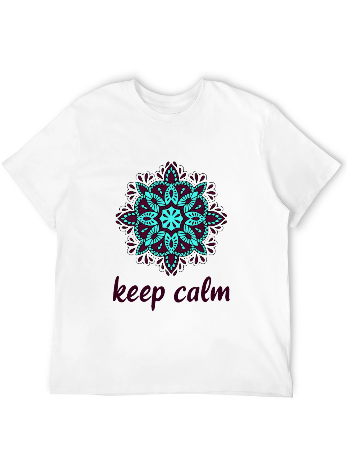 Camiseta Negra Mandala Keep Calm
