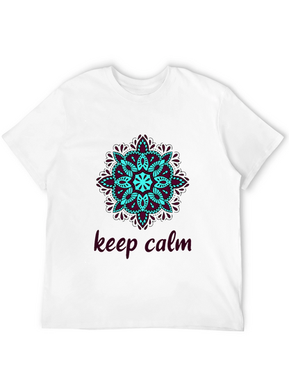 Camiseta Negra Mandala Keep Calm