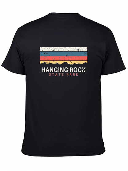 Camiseta Negra Hanging Rock State Park Retro