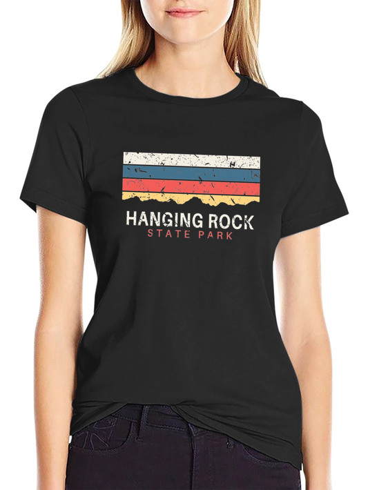 Camiseta Negra Hanging Rock State Park Retro