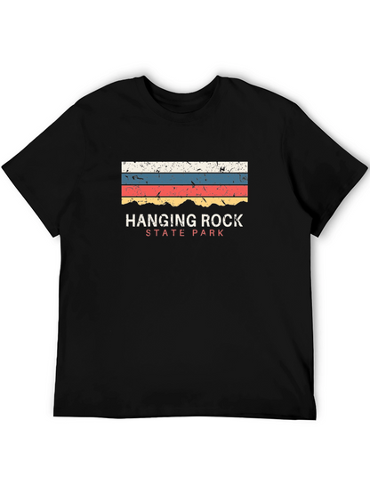 Camiseta Negra Hanging Rock State Park Retro