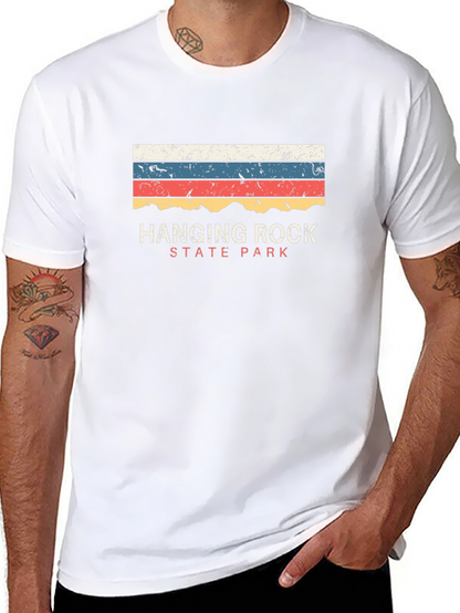 Camiseta Negra Hanging Rock State Park Retro