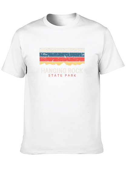 Camiseta Negra Hanging Rock State Park Retro