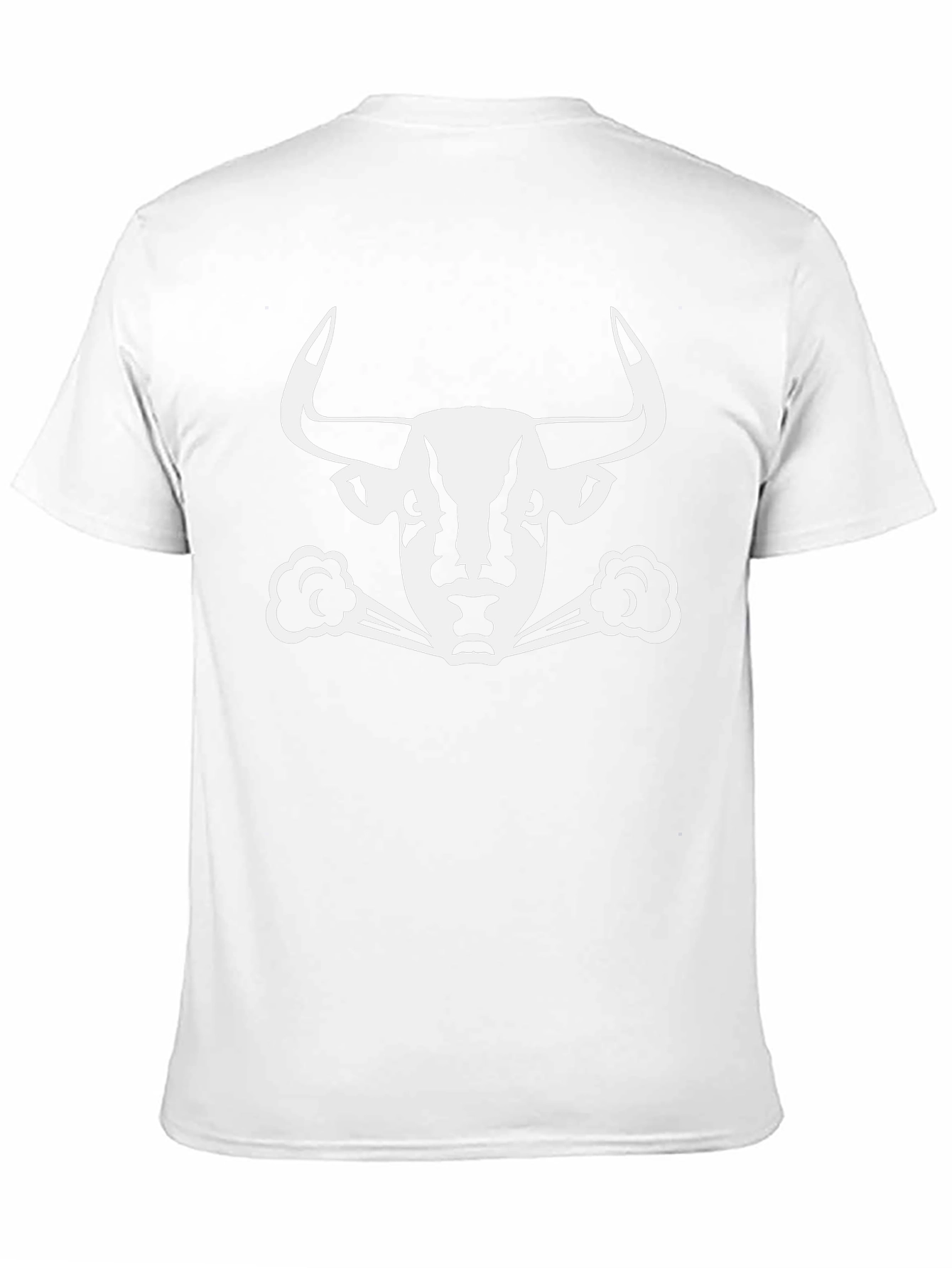 Camiseta Negra con Diseño de Toro Blanco