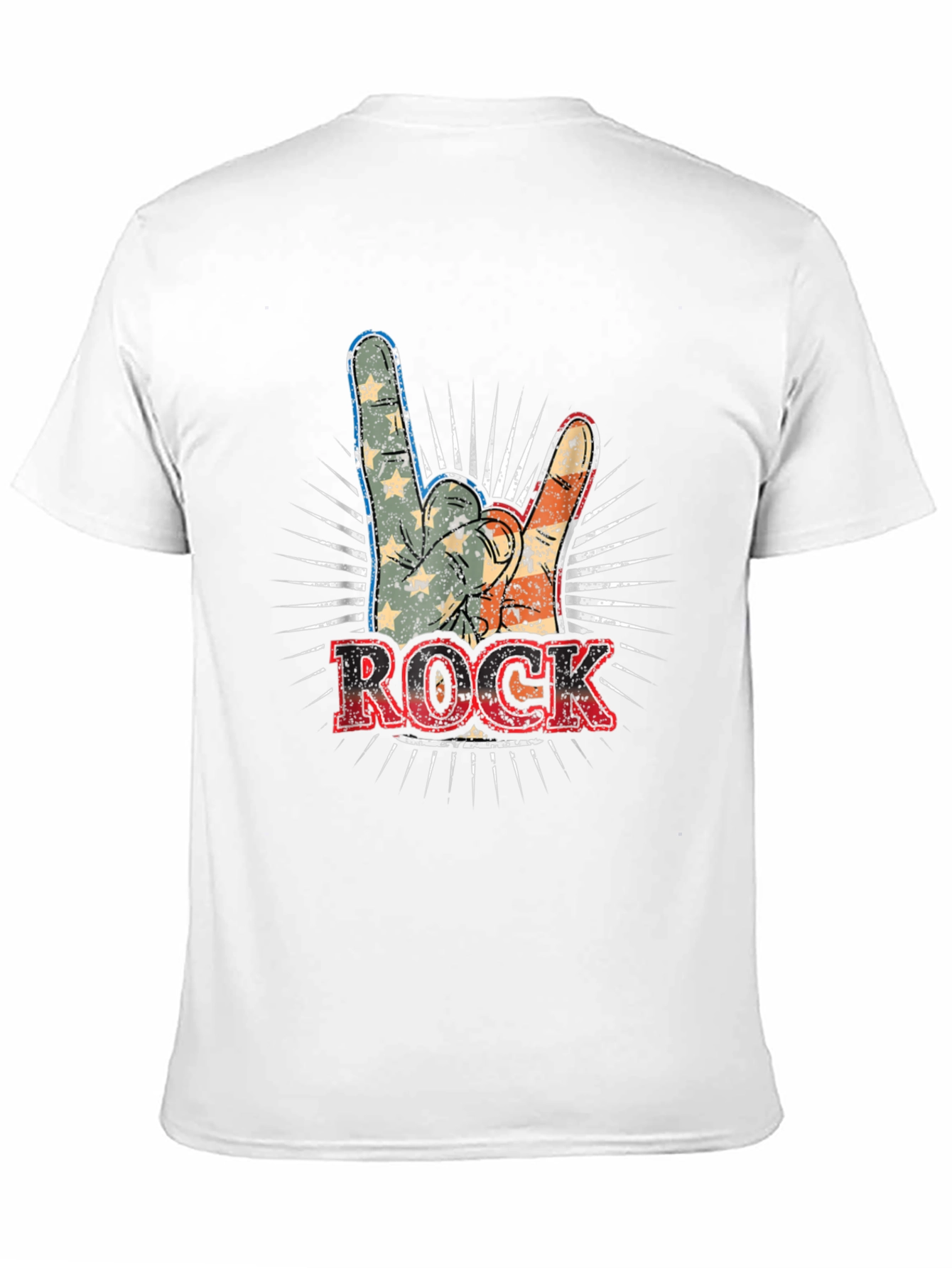 Camiseta Negra Rock and Roll Americana