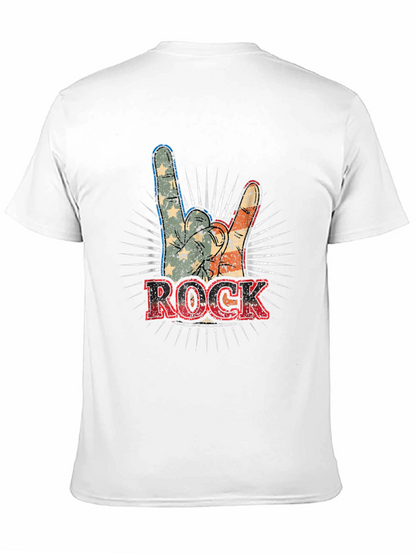 Camiseta Negra Rock and Roll Americana