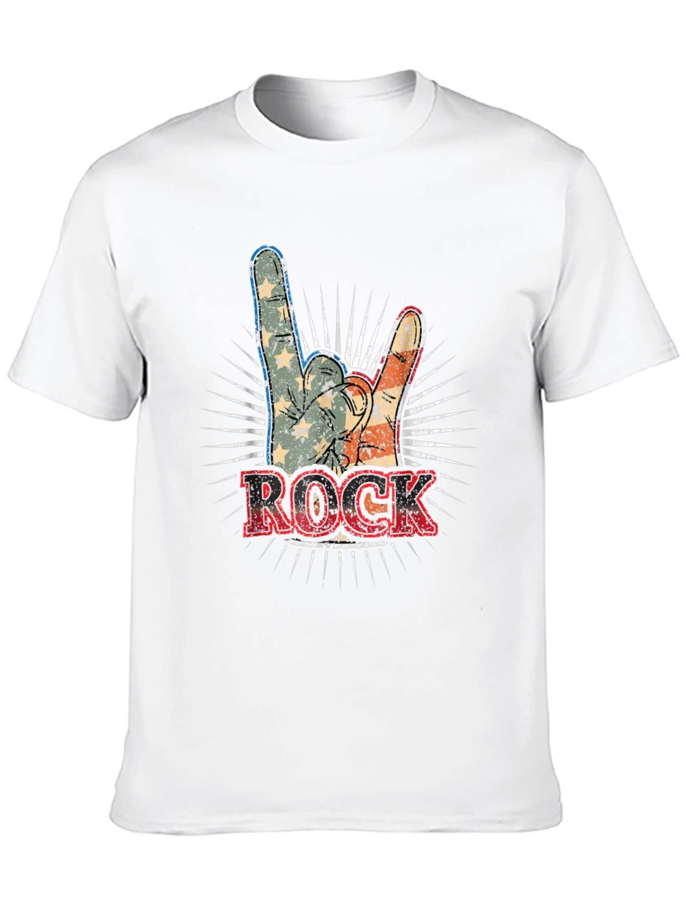 Camiseta Negra Rock and Roll Americana